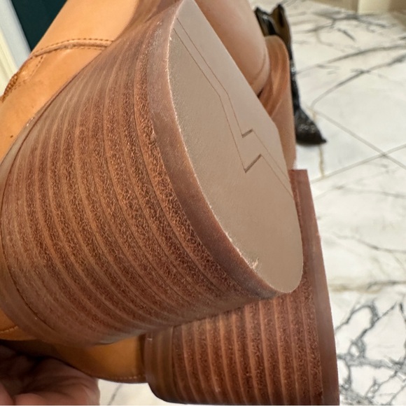 Vince Camuto Vuliann2 Wide Calf Leather Knee High Boots Tan Brown 9 WC - Picture 11 of 15